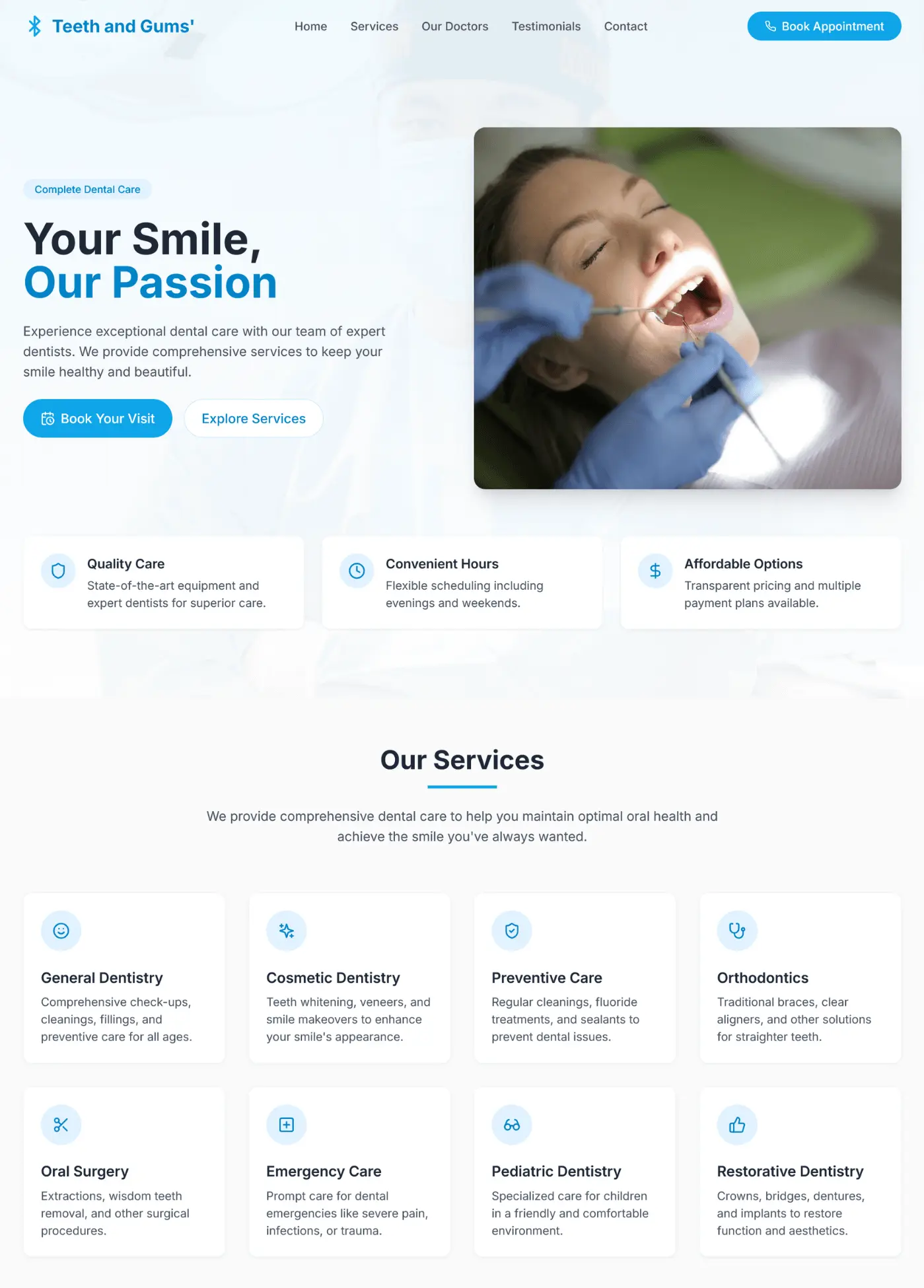 Family Dental Practice Website Design