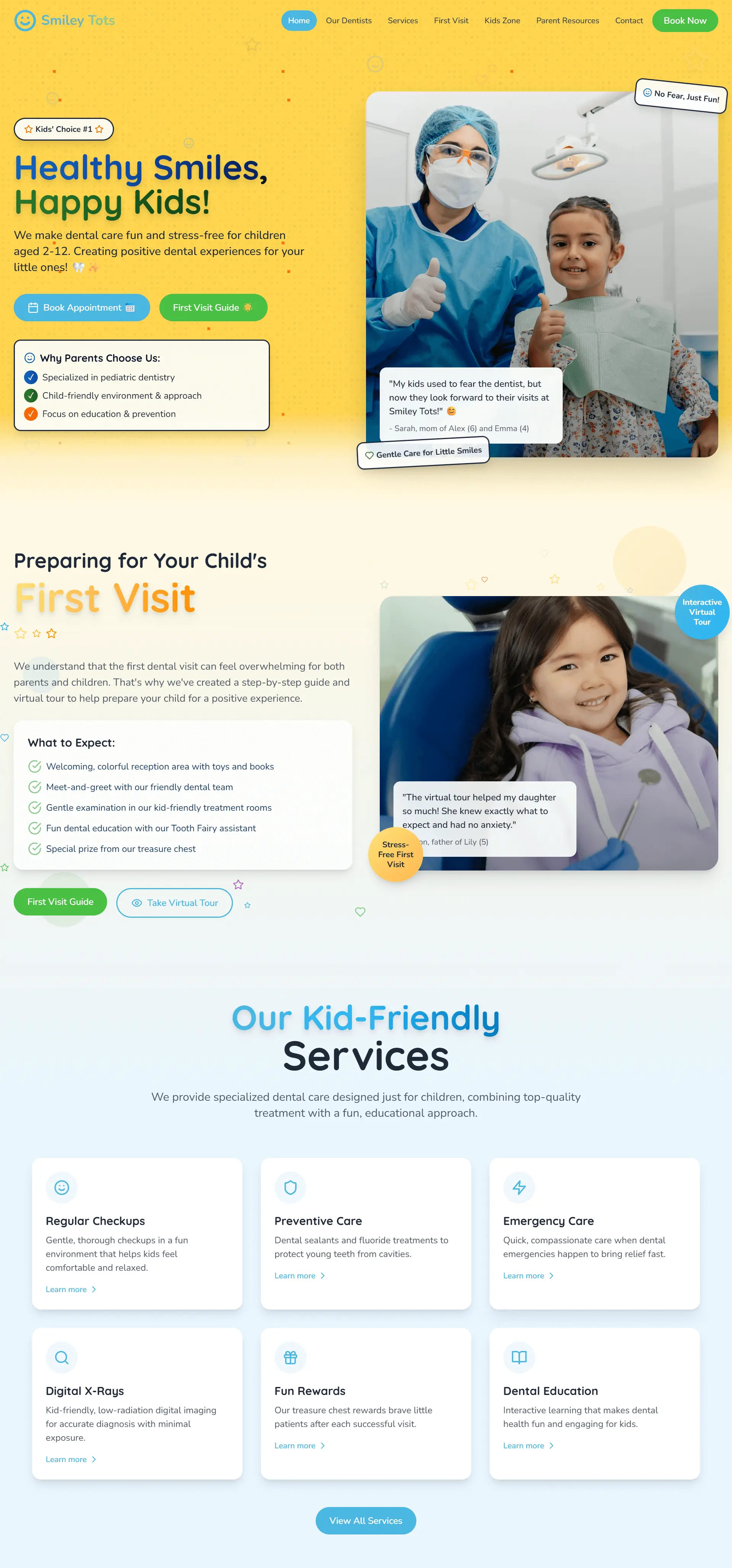 Pediatric Dental Clinic Website Design