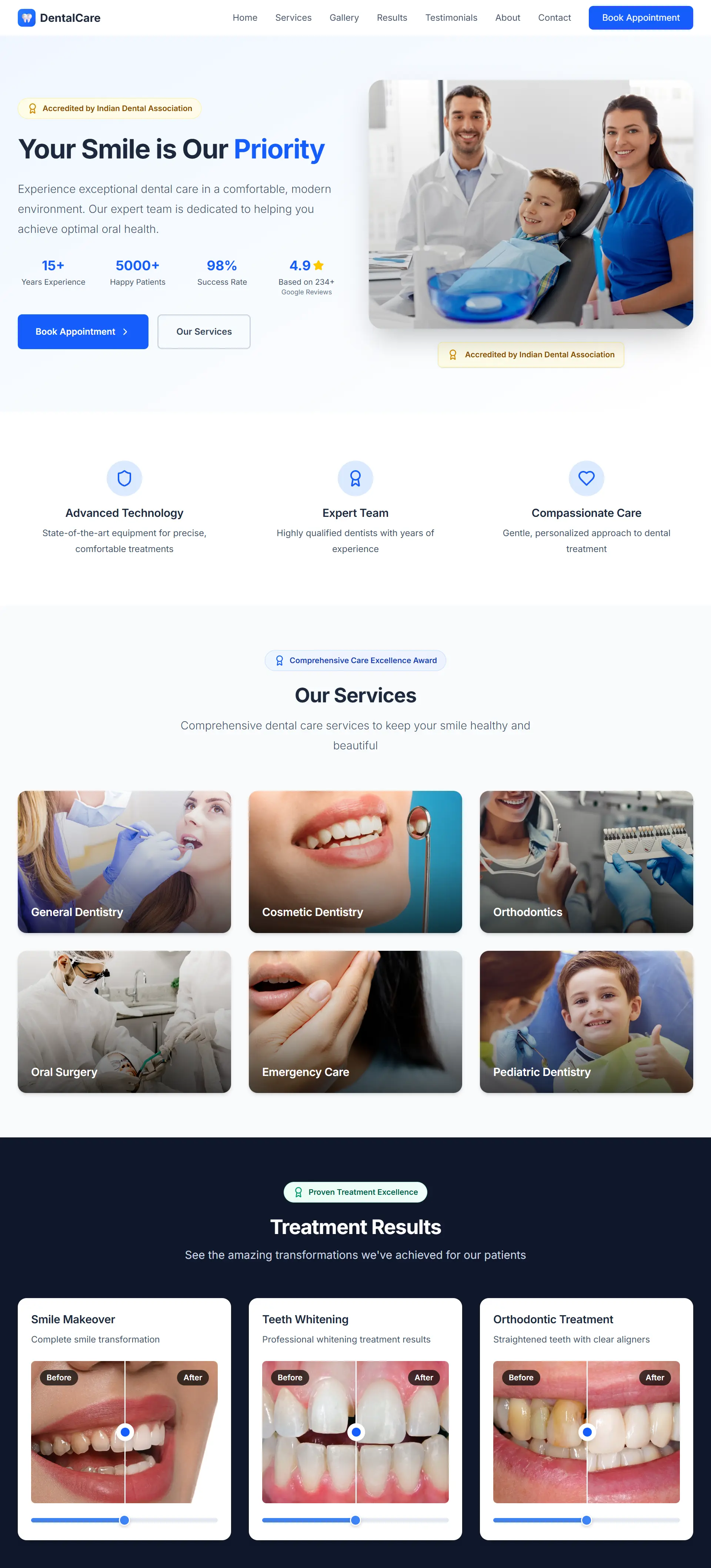 Premium Cosmetic Dentistry Website Design